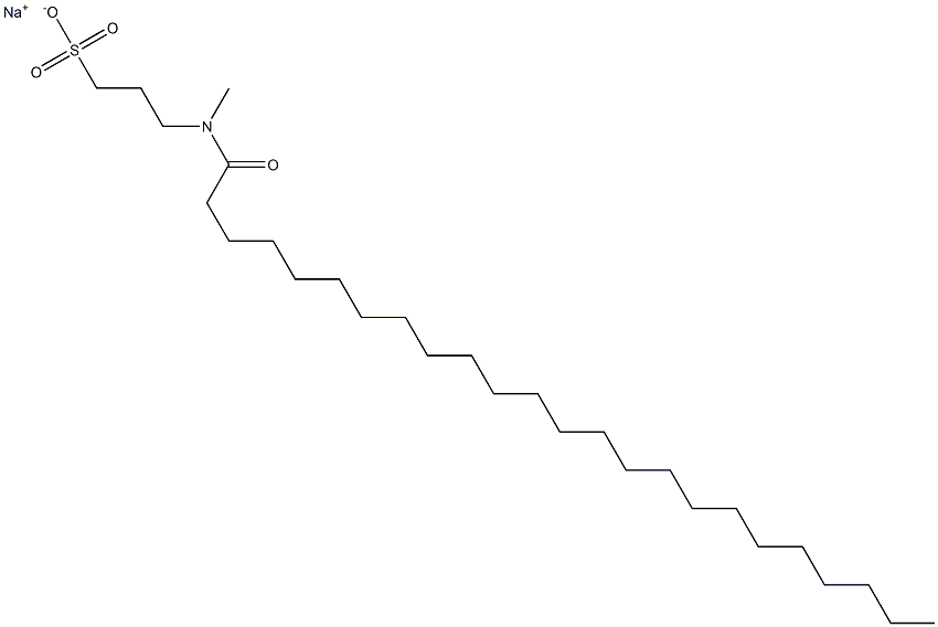 3-[N-(1-Oxotetracosyl)-N-methylamino]-1-propanesulfonic acid sodium salt Structure