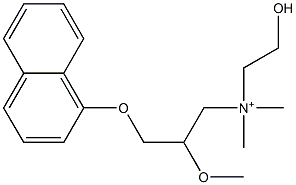 3-(1-Naphthalenyloxy)-2-methoxy-N-(2-hydroxyethyl)-N,N-dimethylpropan-1-aminium Structure