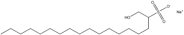 1-Hydroxyoctadecane-2-sulfonic acid sodium salt Structure