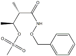 (2S,3S)-2-Methyl-3-(methylsulfonyloxy)-N-(benzyloxy)butyramide Structure