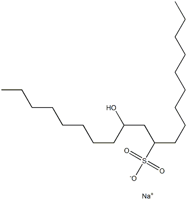 12-Hydroxyicosane-10-sulfonic acid sodium salt Structure