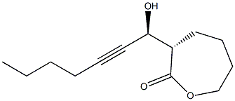 (3S)-3-[(S)-1-Hydroxy-2-heptyn-1-yl]tetrahydrooxepin-2(3H)-one Structure