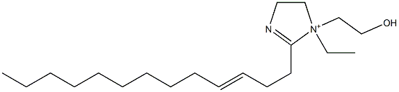 1-Ethyl-1-(2-hydroxyethyl)-2-(3-tridecenyl)-2-imidazoline-1-ium Structure
