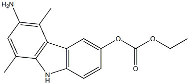 3-Amino-6-ethoxycarbonyloxy-1,4-dimethyl-9H-carbazole 구조식 이미지