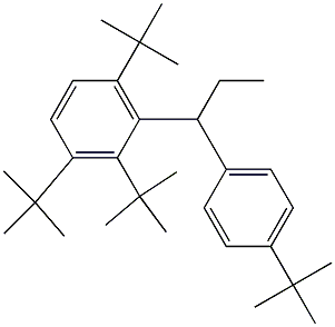 1-(2,3,6-Tri-tert-butylphenyl)-1-(4-tert-butylphenyl)propane 구조식 이미지