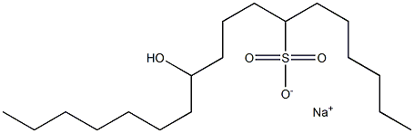 11-Hydroxyoctadecane-7-sulfonic acid sodium salt 구조식 이미지