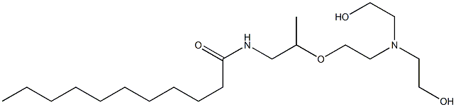 N-[2-[2-[Bis(2-hydroxyethyl)amino]ethoxy]propyl]undecanamide 구조식 이미지