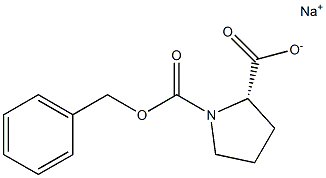 1-Benzyloxycarbonyl-L-proline sodium salt Structure