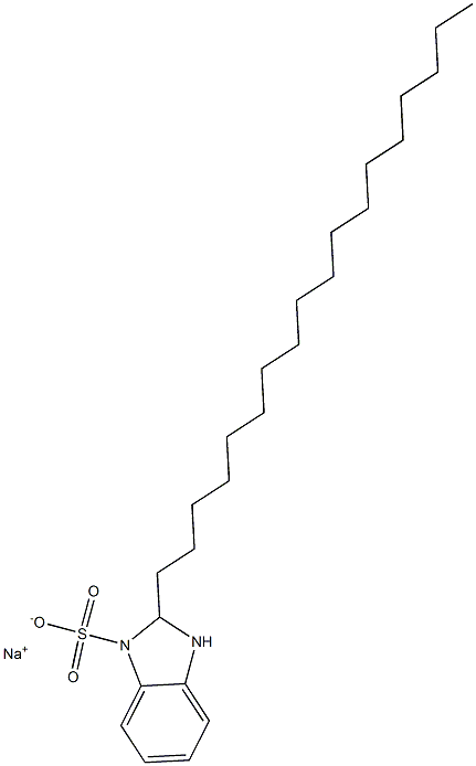 2,3-Dihydro-2-octadecyl-1H-benzimidazole-1-sulfonic acid sodium salt Structure