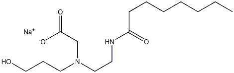 N-(3-Hydroxypropyl)-N-[2-(octanoylamino)ethyl]glycine sodium salt 구조식 이미지