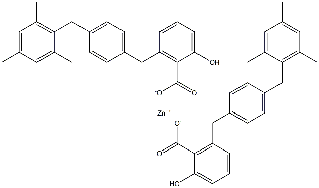 Bis[6-[4-(mesitylmethyl)benzyl]salicylic acid]zinc salt Structure
