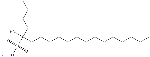 5-Hydroxynonadecane-5-sulfonic acid potassium salt Structure