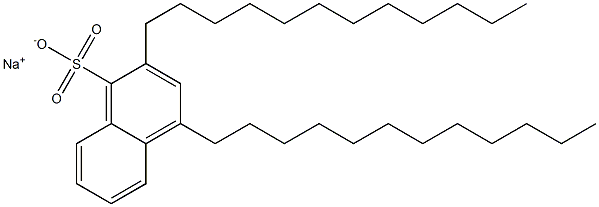 2,4-Didodecyl-1-naphthalenesulfonic acid sodium salt Structure