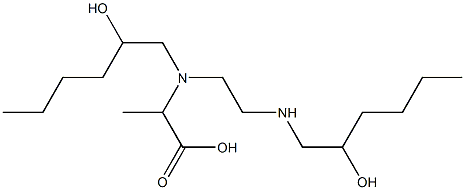 2-[N-(2-Hydroxyhexyl)-N-[2-(2-hydroxyhexylamino)ethyl]amino]propionic acid Structure