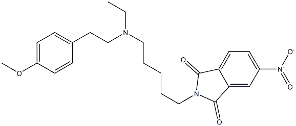 N-[5-[Ethyl[2-(4-methoxyphenyl)ethyl]amino]pentyl]-5-nitrophthalimide 구조식 이미지
