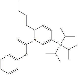 1,2-Dihydro-2-butyl-5-(triisopropylsilyl)pyridine-1-carboxylic acid phenyl ester Structure