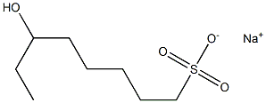 6-Hydroxyoctane-1-sulfonic acid sodium salt Structure