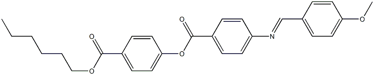 4-[4-(4-Methoxybenzylideneamino)benzoyloxy]benzoic acid hexyl ester 구조식 이미지