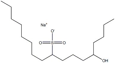 5-Hydroxyheptadecane-9-sulfonic acid sodium salt 구조식 이미지