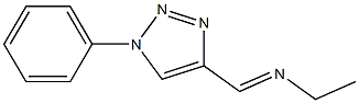 1-Phenyl-4-[(ethylimino)methyl]-1H-1,2,3-triazole 구조식 이미지