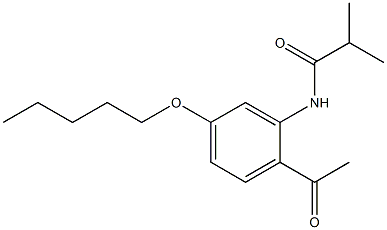 N-(2-Acetyl-5-pentyloxyphenyl)-2-methylpropanamide 구조식 이미지