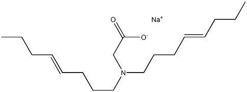 N,N-Di(4-octenyl)glycine sodium salt Structure