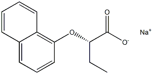 [S,(+)]-2-(1-Naphtyloxy)butyric acid sodium salt Structure