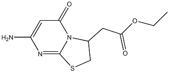 2,3-Dihydro-7-amino-5-oxo-5H-thiazolo[3,2-a]pyrimidine-3-acetic acid ethyl ester 구조식 이미지