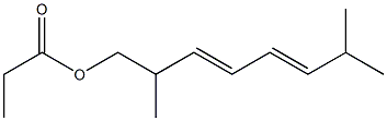 Propionic acid 2,7-dimethyl-3,5-octadienyl ester 구조식 이미지