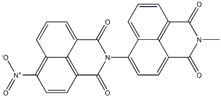 N-(2,3-Dihydro-2-methyl-1,3-dioxo-1H-benzo[de]isoquinoline-6-yl)-4-nitro-1,8-naphthalenedicarboximide 구조식 이미지