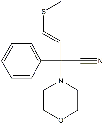 4-Methylthio-2-phenyl-2-morpholino-3-butenenitrile Structure