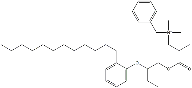 N,N-Dimethyl-N-benzyl-N-[2-[[2-(2-dodecylphenyloxy)butyl]oxycarbonyl]propyl]aminium Structure