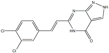 6-(3,4-Dichlorostyryl)-2H-pyrazolo[3,4-d]pyrimidin-4(5H)-one Structure