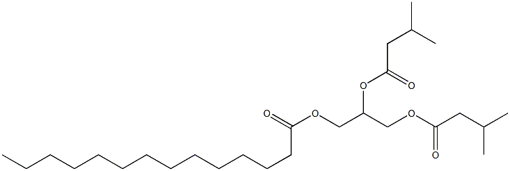 (+)-D-Glycerol 1,2-diisovalerate 3-myristate Structure