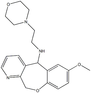 5,11-Dihydro-5-(2-morpholinoethylamino)-7-methoxy[1]benzoxepino[3,4-b]pyridine Structure