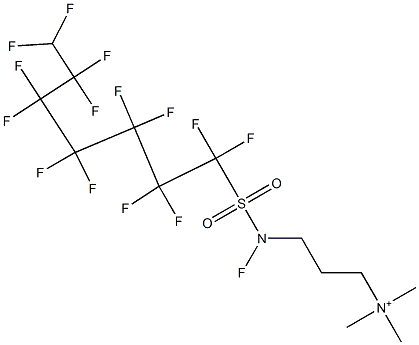 3-(Pentadecafluoroheptylsulfonylamino)propyltrimethylaminium 구조식 이미지