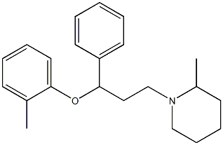 o-Tolyl 1-phenyl-3-(2-methylpiperidino)propyl ether Structure