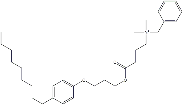 N,N-Dimethyl-N-benzyl-N-[3-[[3-(4-nonylphenyloxy)propyl]oxycarbonyl]propyl]aminium 구조식 이미지