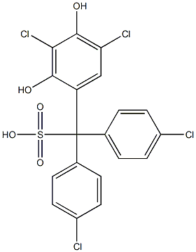 (3,5-Dichloro-2,4-dihydroxyphenyl)bis(4-chlorophenyl)methanesulfonic acid Structure