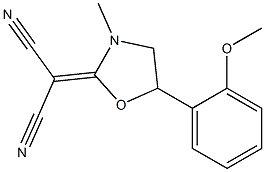 [3-Methyl-5-(2-methoxyphenyl)oxazolidin-2-ylidene]malononitrile Structure