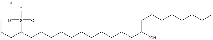 16-Hydroxytetracosane-4-sulfonic acid potassium salt Structure