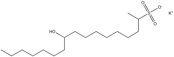 10-Hydroxyheptadecane-2-sulfonic acid potassium salt Structure