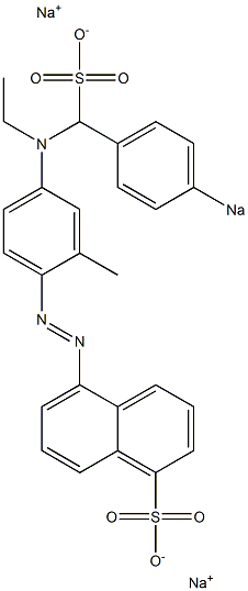 5-[[4-[N-Ethyl-N-(4-sodiosulfobenzyl)amino]-2-methylphenyl]azo]naphthalene-1-sulfonic acid sodium salt 구조식 이미지