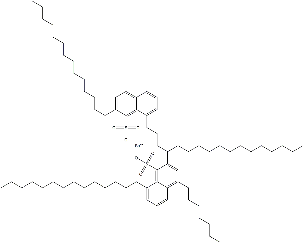 Bis(2,8-ditetradecyl-1-naphthalenesulfonic acid)barium salt Structure