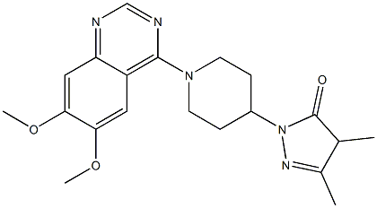 2-[1-(6,7-Dimethoxyquinazolin-4-yl)piperidin-4-yl]-4,5-dimethyl-2,4-dihydro-3-oxo-3H-pyrazole Structure