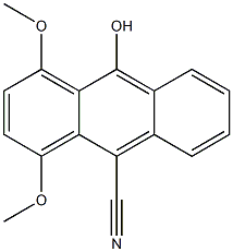 1,4-Dimethoxy-10-hydroxyanthracene-9-carbonitrile Structure