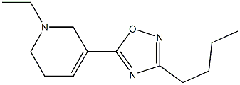 3-Butyl-5-[(1,2,5,6-tetrahydro-1-ethylpyridin)-3-yl]-1,2,4-oxadiazole Structure