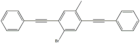 1-Bromo-2,5-bis(phenylethynyl)-4-methylbenzene Structure