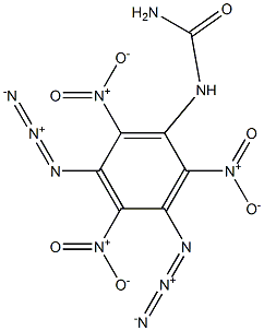 N-(3,5-Diazido-2,4,6-trinitrophenyl)urea 구조식 이미지