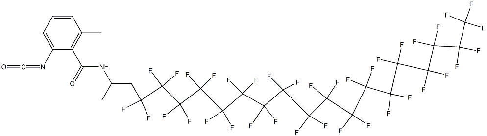 2-Isocyanato-6-methyl-N-[2-(heptatriacontafluorooctadecyl)-1-methylethyl]benzamide 구조식 이미지